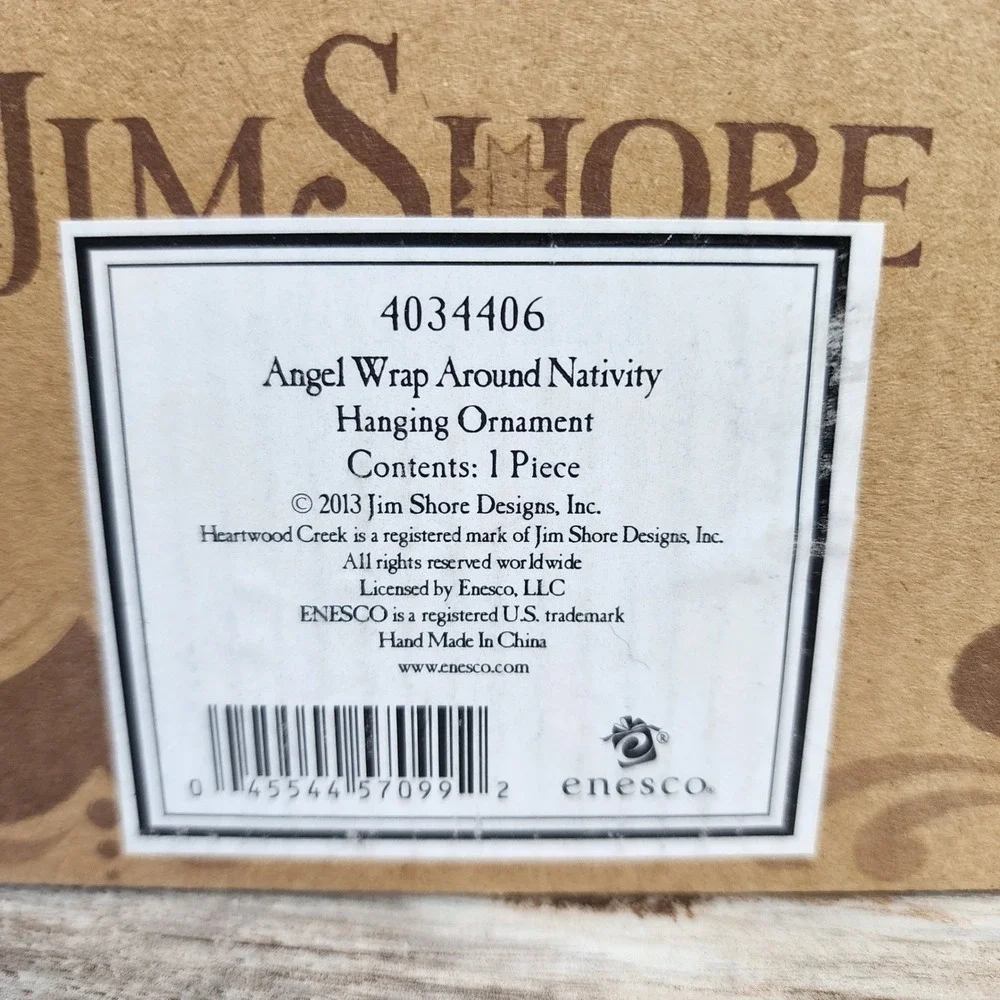 Jim Shore Heartwood Creek Angel Wrap Around Nativity Ornament 4034406 Enesco
